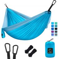 Grassman Camping Hammock Double Portable Hammock with Tree Ropes, Lightweight Nylon Parachute Hammocks Camping Accessories Gear for Indoor Outdoor Backpacking, Travel,Hiking, Beach