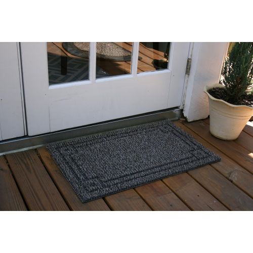  Grassworx GrassWorx Clean Machine Metro Doormat, 18 x 30, Flint (10374077)