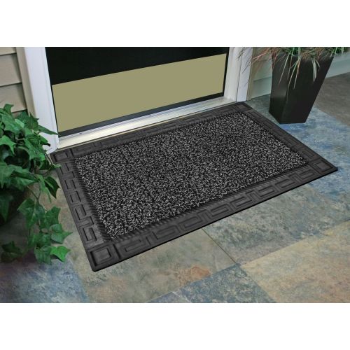  Grassworx GrassWorx Clean Machine Omega Doormat, 24 x 36, Flint (10374062)