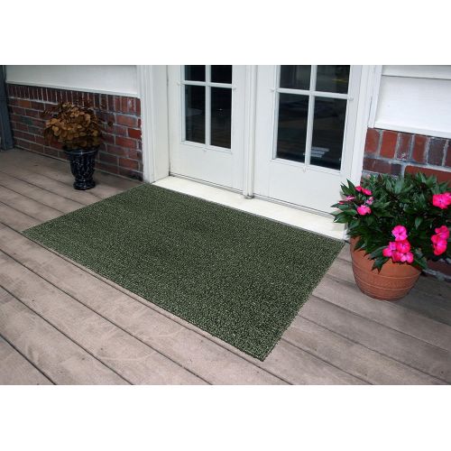  Grassworx GrassWorx Clean Machine Flair Doormat, 36 x 60, Evergreen (10372035)