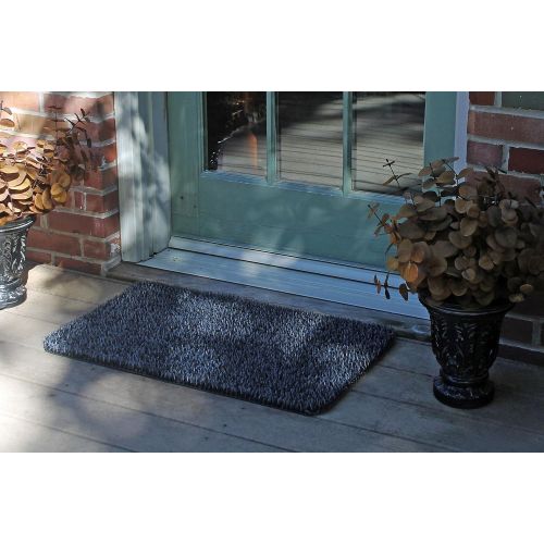  Grassworx GrassWorx Clean Machine High Traffic Doormat, 18 x 30, Charcoal (10376337)