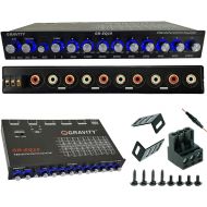 [아마존베스트]Gravity EQ19 1/2 Din 9 Equalization Bands Band Car Audio Equalizer EQ Front, Rear + Sub Output 9V with Three Stereo RCA Output/Built-in Input AUX/DVD Select Switch