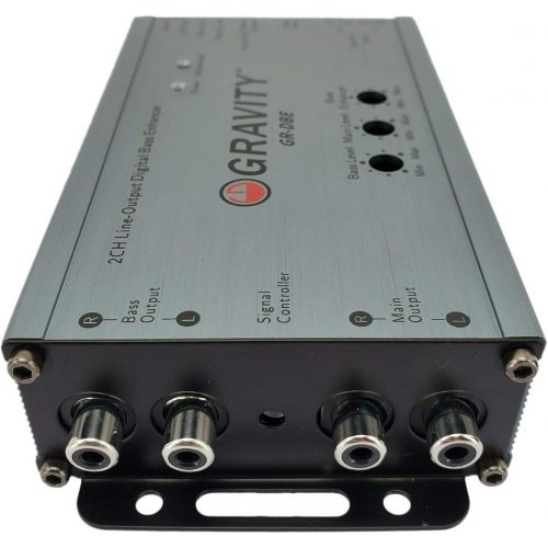  [아마존베스트]Gravity GR-DBE Two Channel Line-Output Converter 400 Watts Signal/CH with Digital Bass Enchancer with Knob/Dual Amplifier / 9.5 Volt Pre-Amp Outs/Level Matching Controls