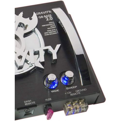  Gravity GR-BASS 2.0 Car Audio Digital Bass Processor, Bass Maximizer & Sound Restoration, Subsonic Filter, and 15V RMS w/Illumination Light and Bass Knob Control (GR-BASS2.0)