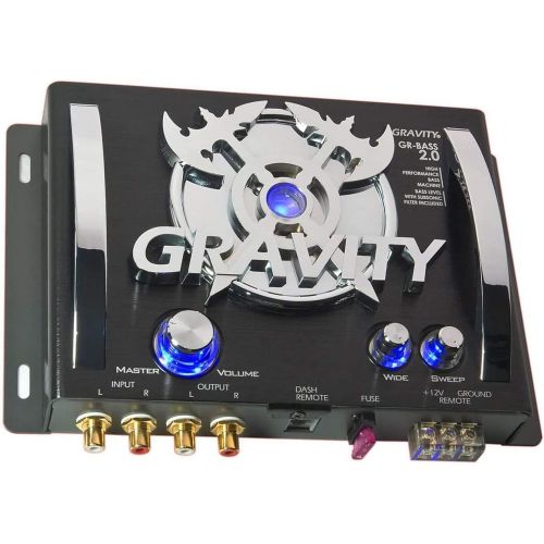  Gravity GR-BASS 2.0 Car Audio Digital Bass Processor, Bass Maximizer & Sound Restoration, Subsonic Filter, and 15V RMS w/Illumination Light and Bass Knob Control (GR-BASS2.0)