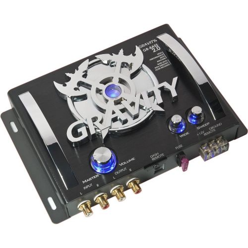  Gravity GR-BASS 2.0 Car Audio Digital Bass Processor, Bass Maximizer & Sound Restoration, Subsonic Filter, and 15V RMS w/Illumination Light and Bass Knob Control (GR-BASS2.0)