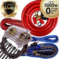 Gravity Kit Pro Complete 5000W Gravity 0 Gauge Amplifier Installation Wiring Kit Amp PK1 0 Ga Red - For Installer and DIY Hobbyist - Perfect for Car / Truck / Motorcycle / RV / ATV