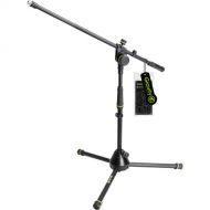 Gravity Stands MS 4221 B Short Tripod Microphone Stand with Folding Base and 2-Point Adjustable Boom