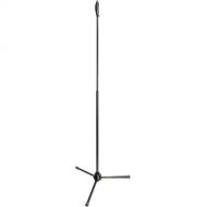 Gravity Stands Straight Microphone Stand with Folding Tripod and One-Handed Height Adjustment (Black)