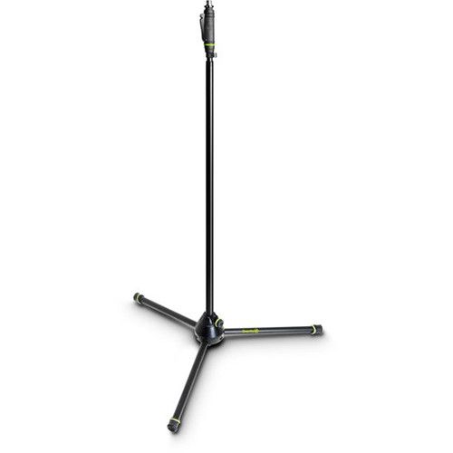  Gravity Stands Straight Microphone Stand with Folding Tripod and One-Handed Height Adjustment (Black)