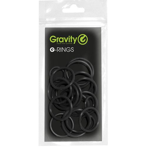  Gravity Stands Universal Ring Pack for Microphone Stands (20-Pack, Vanta Black)
