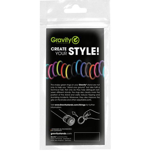  Gravity Stands Universal Ring Pack for Microphone Stands (20-Pack, Vanta Black)