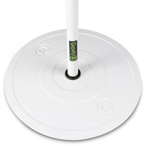  Gravity Stands Microphone Stand with Round Base (White)