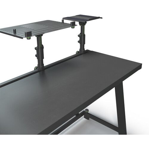  Gravity Stands DJ Desk with Adjustable Loudspeaker and Laptop Trays