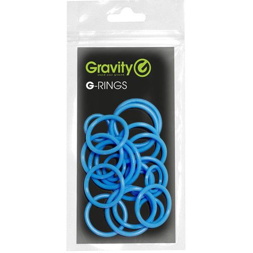  Gravity Stands Universal Ring Pack for Microphone Stands (20-Pack, Deep Sky Blue)