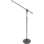 Gravity Stands Microphone Stand with Round Base and 2-Point Adjustment Boom