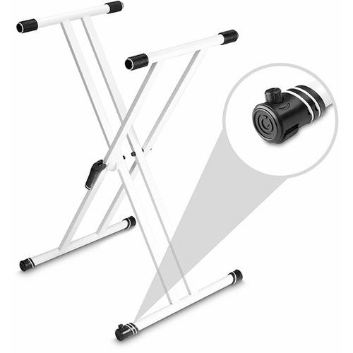  Gravity Stands KSX 2W X-Form Double-Braced Keyboard Stand (White)