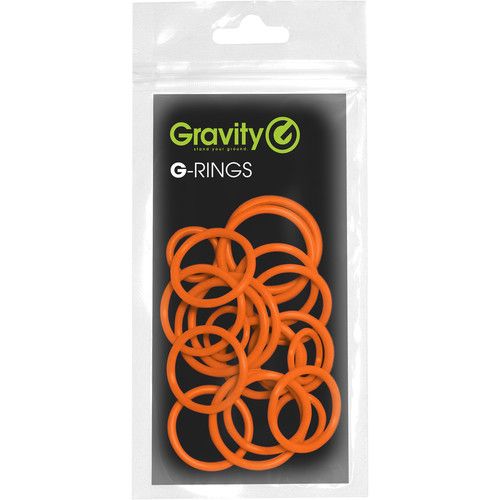  Gravity Stands Universal Ring Pack for Microphone Stands (20-Pack, Electric Orange)