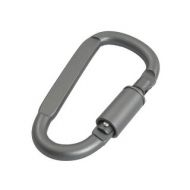 Gray Spring Loaded Aluminum Alloy D Shape Clasp Carabiner Clip by Unique Bargains