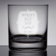 /GrayFoxTradingCo Dad Whiskey Glass, Best Dad Rocks Glass, New Dad Gift, Sandblasted Glass, Custom Dad Gift, Engraved Whiskey Glass, Etched Bourbon Glass