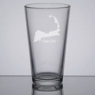 GrayFoxTradingCo Cape Cod Pint Glass, Etched Glass, Sandblasted Glass, Personalized Beer, MA Gift, Engraved Pint Glass, Cape Code Gift, Custom Beer Glass