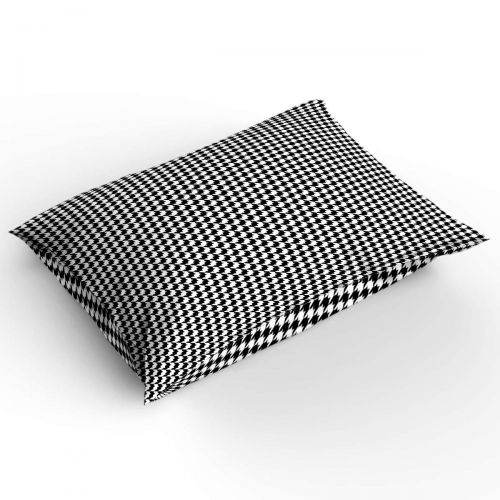  GreaBen 4 Pieces Duvet Cover Set Comfort Bed Sheet Set for Girls Boys,Classic Houndstooth Pattern Bedding Sets for Women Men,Include 1 Duvet Cover + 1 Bed Sheets + 2 Pillow Case Fu