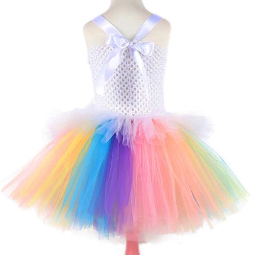  GreaSmart Baby Girls Rainbow Unicorn Dress with Wings LED Headband for Birthday Party Flower Princess Tutu