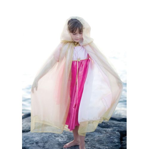  Great Pretenders Royal Princess Cape, Gold/Pink Dress-Up Play