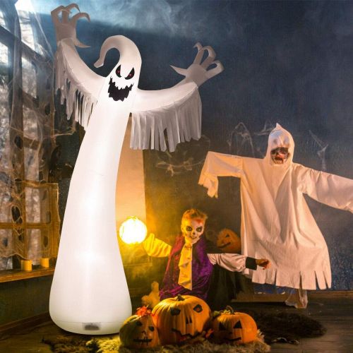  할로윈 용품Great 12FT Halloween Inflatable Blow Up Ghost w/ LED Lights Outdoor Yard Decoration