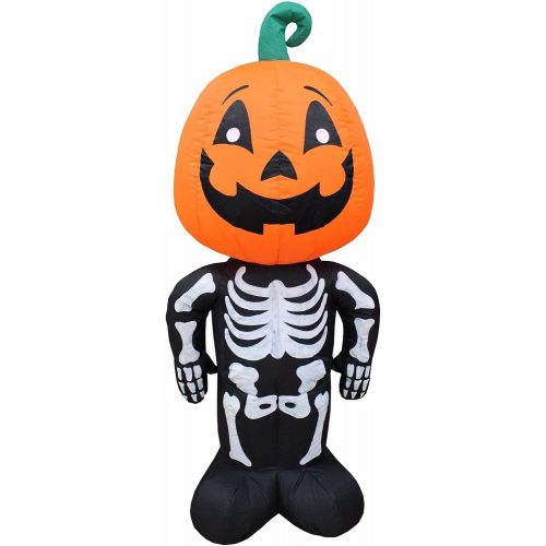  할로윈 용품Great 4 Foot Halloween Inflatable Pumpkin Head Skeleton Blowup Outdoor Yard Decoration