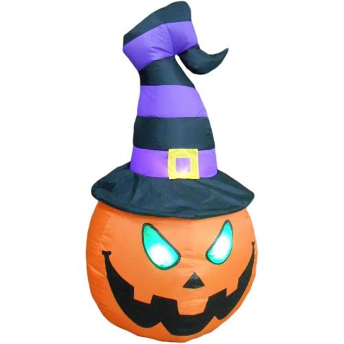  할로윈 용품Great Halloween Inflatable Yard Party Air Blown Blowup Decoration Pumpkin w/Witch Hat