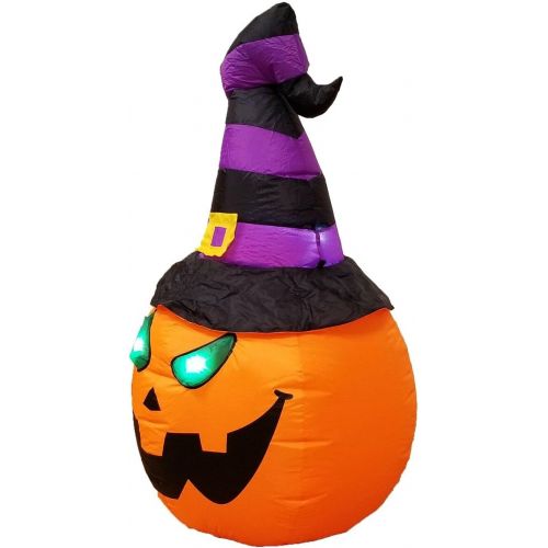  할로윈 용품Great Halloween Inflatable Yard Party Air Blown Blowup Decoration Pumpkin w/Witch Hat