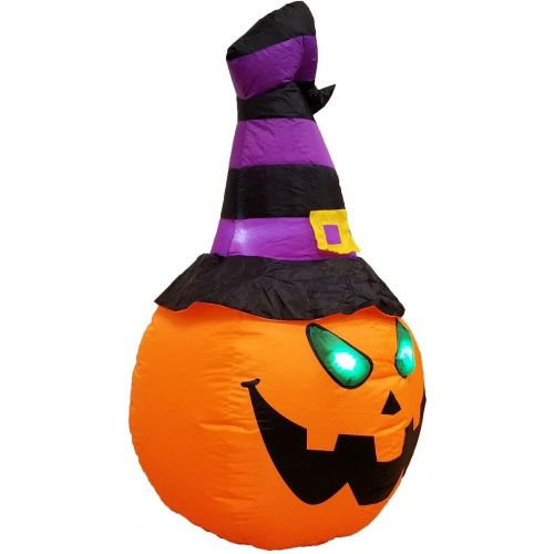  할로윈 용품Great Halloween Inflatable Yard Party Air Blown Blowup Decoration Pumpkin w/Witch Hat