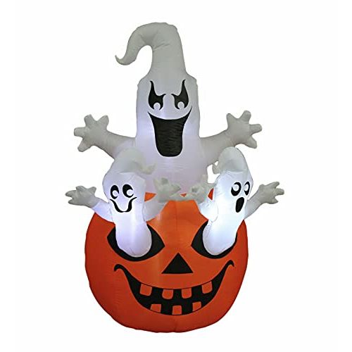  할로윈 용품Great 5 Foot Halloween Inflatable Yard Party Blowup Decoration Three Ghosts Pumpkin