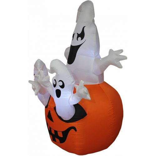  할로윈 용품Great 5 Foot Halloween Inflatable Yard Party Blowup Decoration Three Ghosts Pumpkin