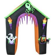Great 9 Foot Halloween Inflatable Decoration Haunted Archway Arch Ghost Spider Witch