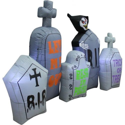  할로윈 용품Great Halloween Inflatable Yard Decoration Tombstones Pathway Grim Reaper Air Blown
