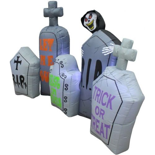  할로윈 용품Great Halloween Inflatable Yard Decoration Tombstones Pathway Grim Reaper Air Blown