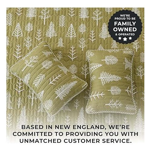  Great Bay Home Twin Reversible Rustic Lodge Sage and Red Bedspread Quilt with Sham - All Season Cabin Forest Coverlet Bedding Set (Includes 1 Quilt, 1 Pillow Sham)