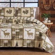 Great Bay Home Lodge Bedspread Twin Size Kid's Quilt Set with 1 Sham. Cabin 2-Piece Reversible All Season Quilt Set. Rustic Quilt Coverlet Bed Set. Stonehurst Collection.