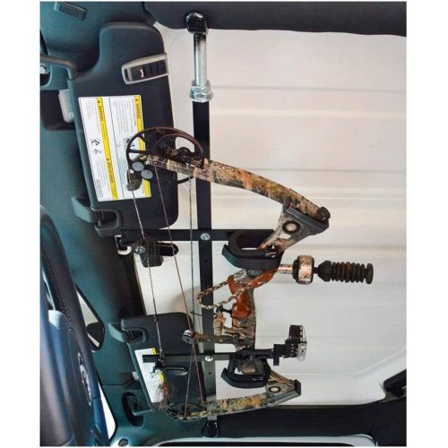  GREAT DAY Quick-Draw Overhead Single/Double Bar Bow Rack - Black Powder-Coated Finish - 1 Bow