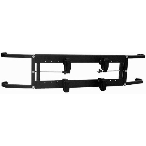  Great Day Power-Ride Gun Rack for Full-Size UTVs/ 50-64in Roll Bar Width, 2Gun Model, Black