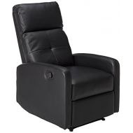 Great Deal Furniture Teyana Black Leather Recliner Club Chair