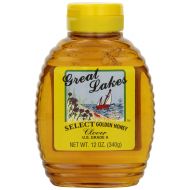 Great Lakes Select Honey, Clover, 12-Ounce Bottles (Pack of 12)