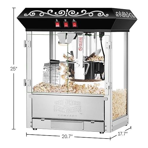  Great Northern 10 oz Perfect Popper Countertop Style Popcorn Machine Black