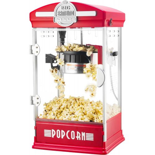  Great Northern Popcorn Company Great Northern Popcorn Big Bambino Popcorn Machine - Old Fashioned Popcorn Maker with 4-Ounce Kettle, Measuring Cups, Scoop and Serving Cups (Red), 10.8 x 9.7 x 19.5