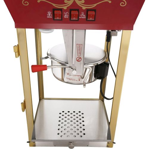  Great Northern Popcorn Company Great Northern Popcorn Red Matinee Movie Theater Style 8 oz. Ounce Antique Popcorn Machine