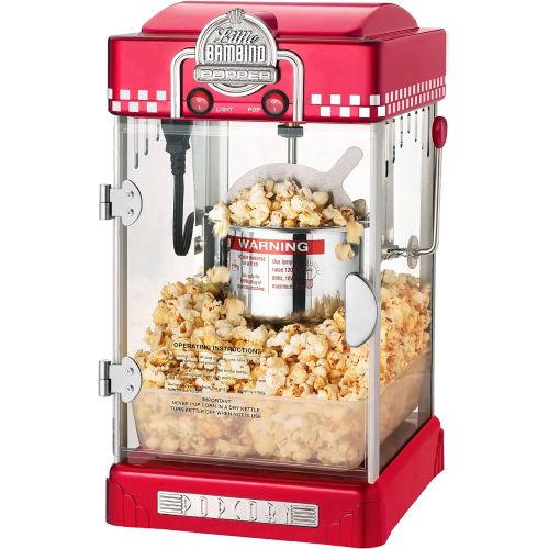  Great Northern Popcorn Company 83-DT5621 Northern Company Red GNP Little Bambino 2-1/2 Ounce Retro Style Popcorn Popper Machine, 2.5 Ounce