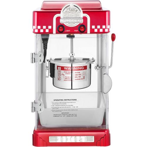  Great Northern Popcorn Company 83-DT5621 Northern Company Red GNP Little Bambino 2-1/2 Ounce Retro Style Popcorn Popper Machine, 2.5 Ounce