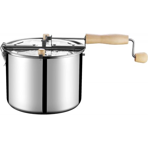  [아마존베스트]Great Northern Popcorn Company Great Northern Popcorn Original Stainless Steel Stove Top 6-1/2-Quart Popcorn Popper